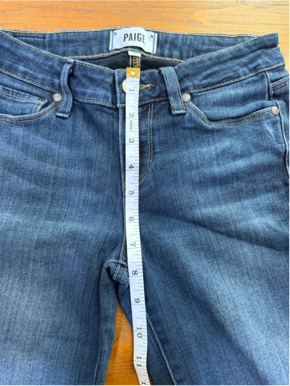 PAIGE Verdugo Ankle Skinny Jeans Size 26 Dark Wash Stretch Denim - Picture 10 of 11